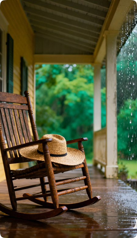 Granddad in the Southern Rain